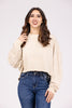 Pearl of Wisdom Women's Modern Embellished Cropped Sweatshirt