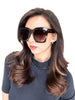 Women's Tortoise/Brown Oversized Square Sunglasses