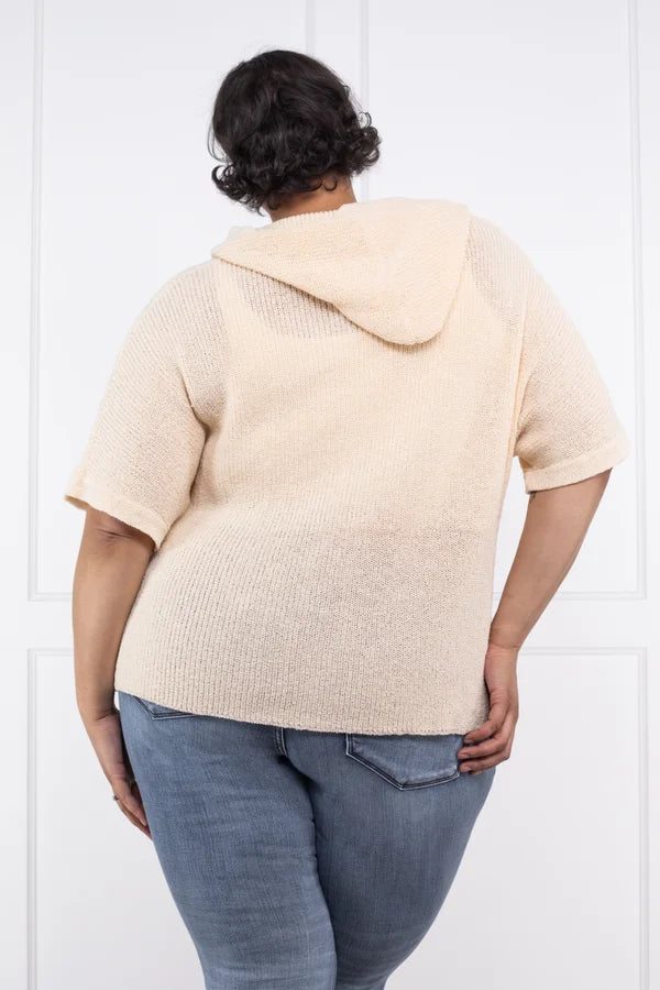 Driftwood Daydreams Women's Hooded Short Sleeve Sweater *Final Sale*