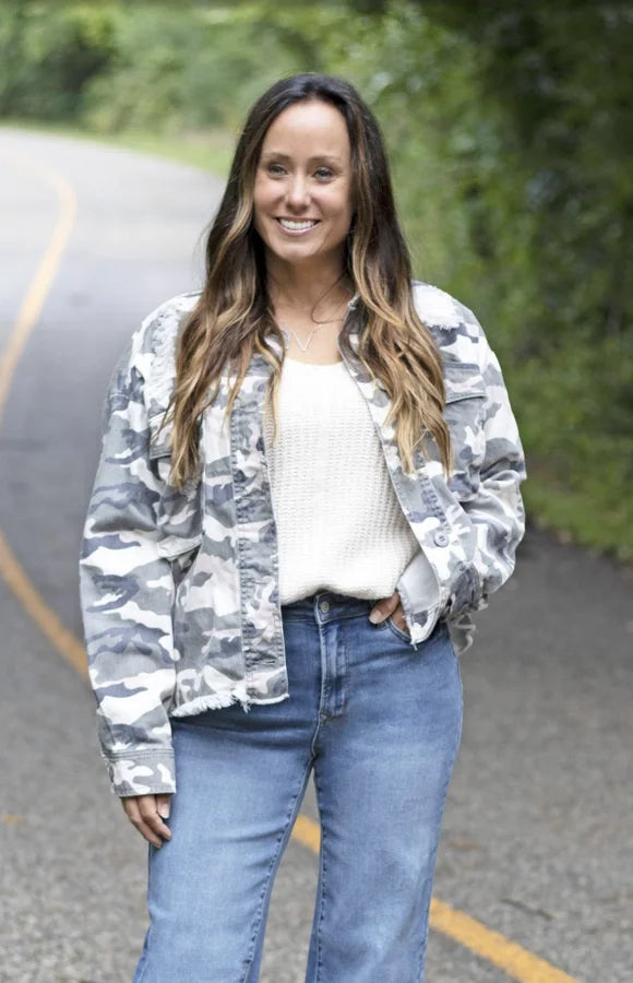 Got Your Six Women's Camo Cropped Jacket *Final Sale*