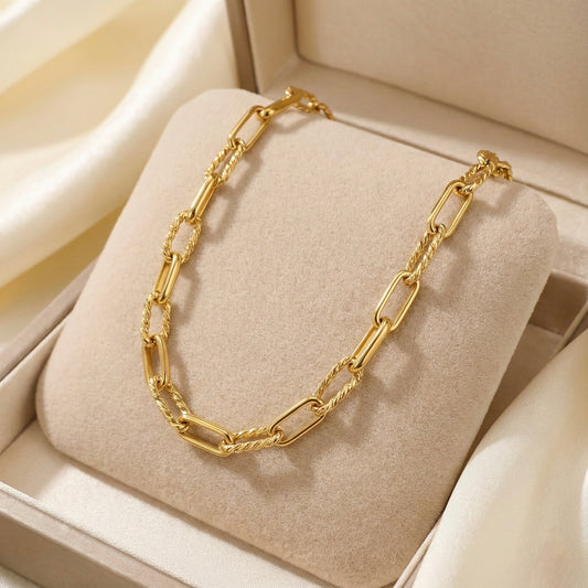 ALB Custom Bold Textured Link Chain Necklace