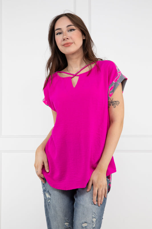 Want To Be Loved Women's Criss Cross V-Neck Top * Final Sale*