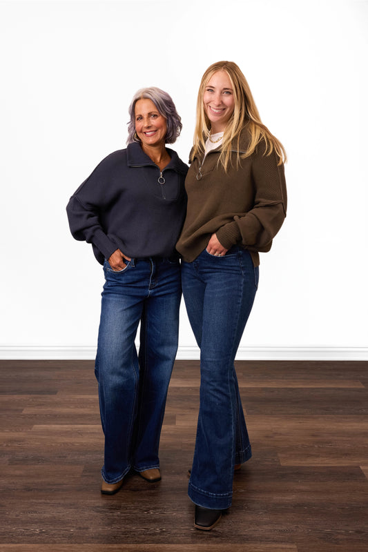 ALB Custom Be The Anchor Women's Zip Collar Sweater