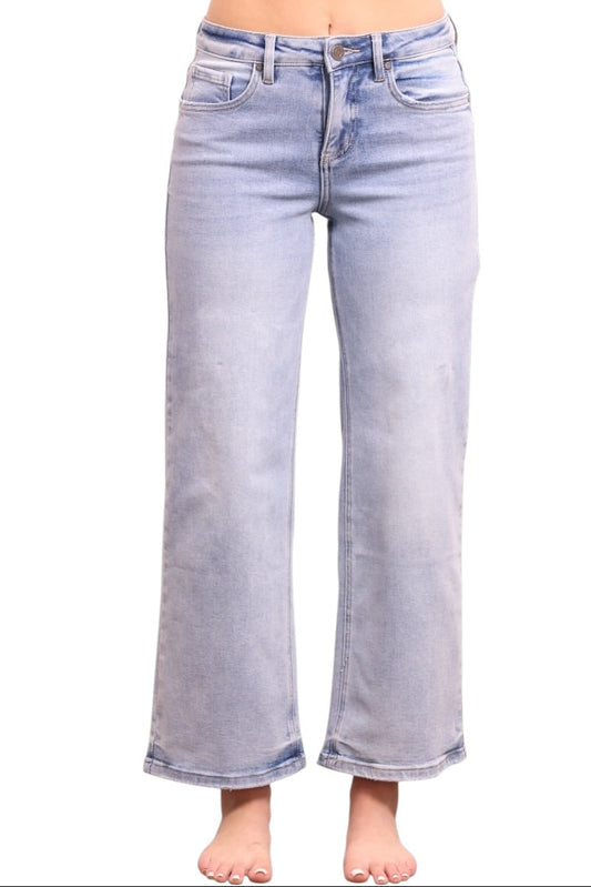 The Becky Mid-Rise Tummy Control Straight Leg Jeans