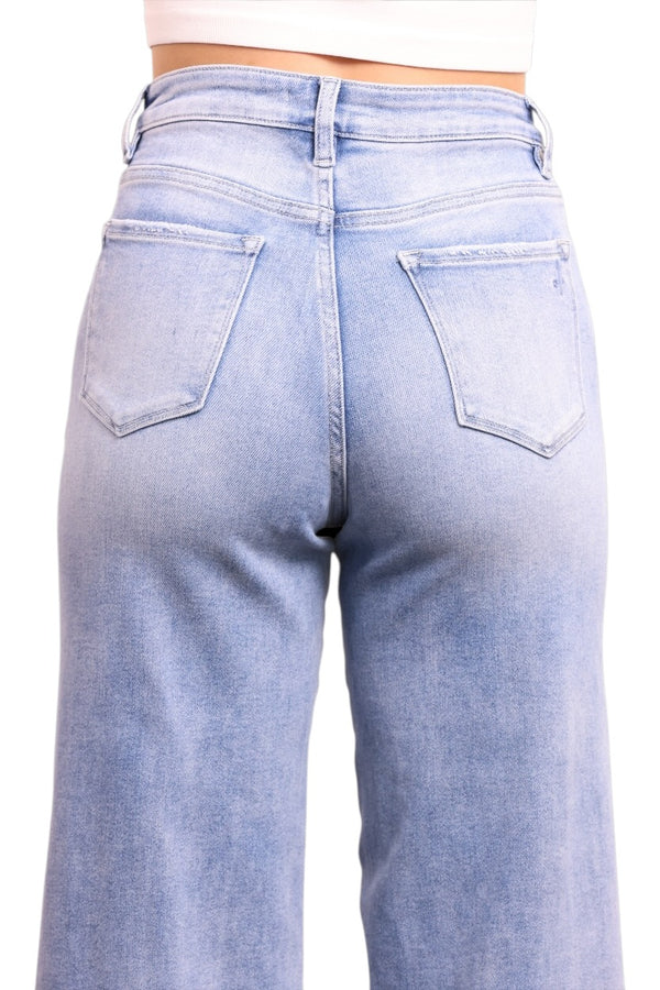 The Tarin High-Rise Tummy Control Cuffed Wide Leg Jeans - Three Inseams *FINAL SALE*