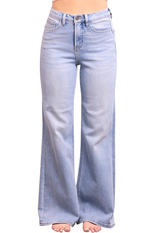 The Romy by Ava Lane High-Rise Tummy Control Wide Leg Denim Three Lengths