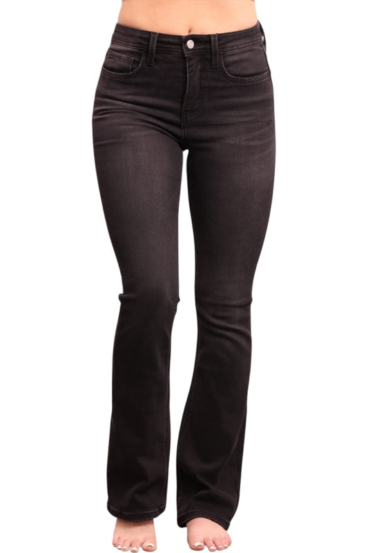 The Rachel by Lovervet *Three Lengths* High-Rise Tummy Control Bootcut Black Denim
