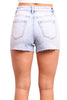 The Lennie by Ava Lane High-Rise Tummy Control Distressed Denim Shorts Two Lengths