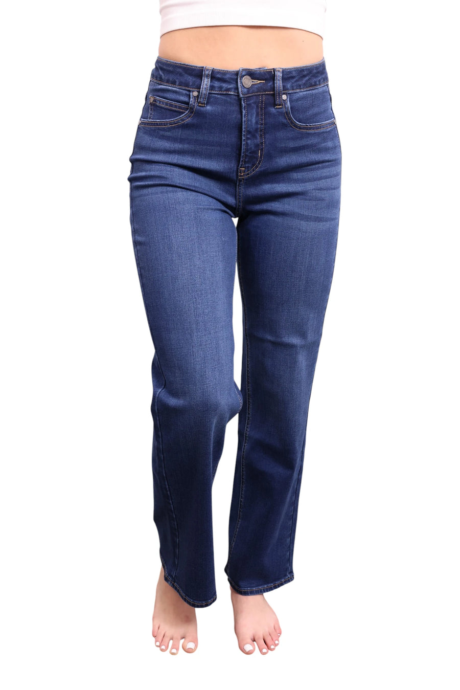 The Marie High-Rise Tummy Control Straight Leg Jeans - Three Inseams