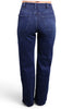 High-Rise Tummy Control Vintage Dark Blue Wide Leg Jeans