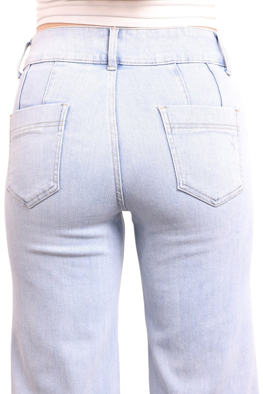 The Joan Super High-Rise Tummy Control Wide Leg Jeans