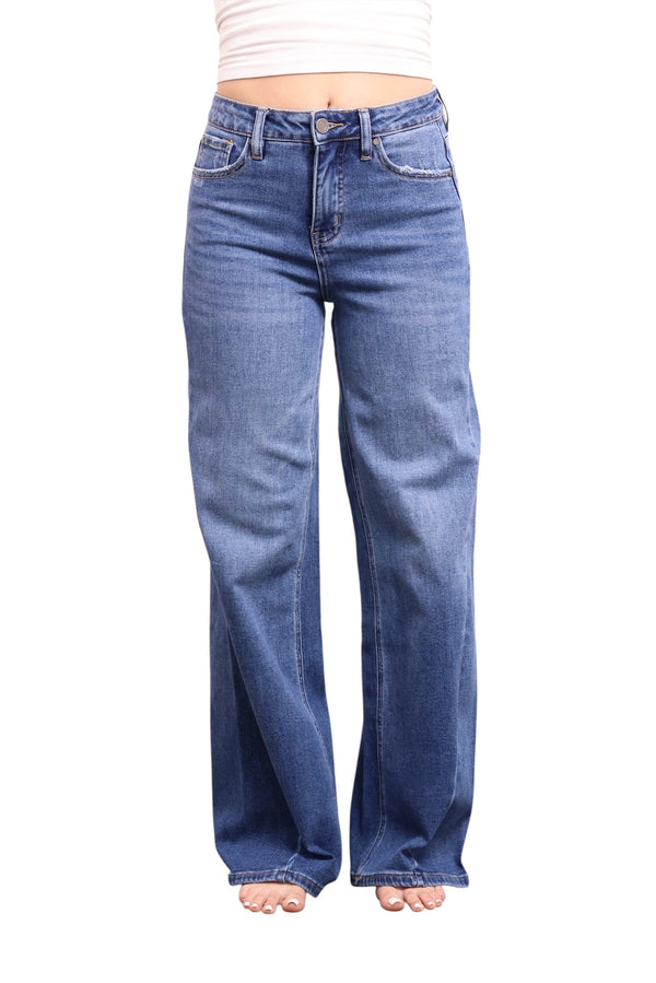 The Lila High-Rise Tummy Control Wide Leg Angled Seam Jeans - Three Inseams