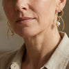 Sculpted Pearl Drop Earrings in Gold