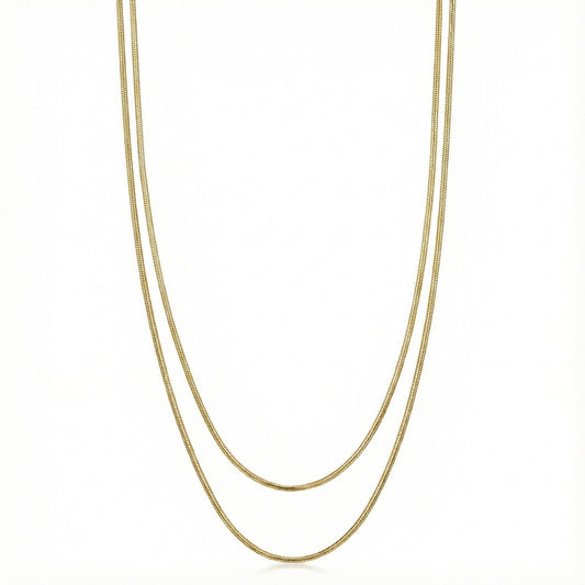 Layered Chain Necklace in Gold