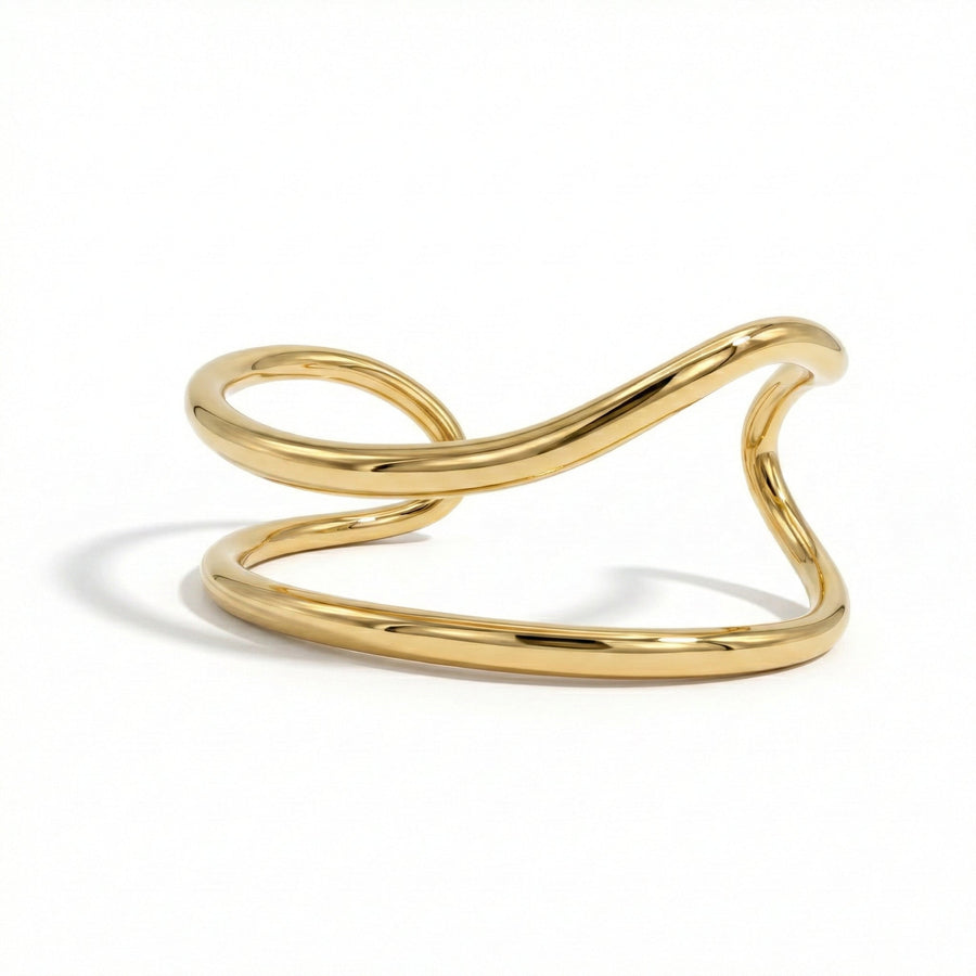 Double-Row Cuff Bracelet in Gold