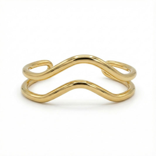 Sculpted Cuff Bracelet in Gold