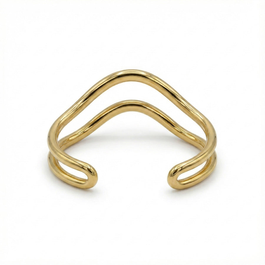 Sculpted Cuff Bracelet in Gold