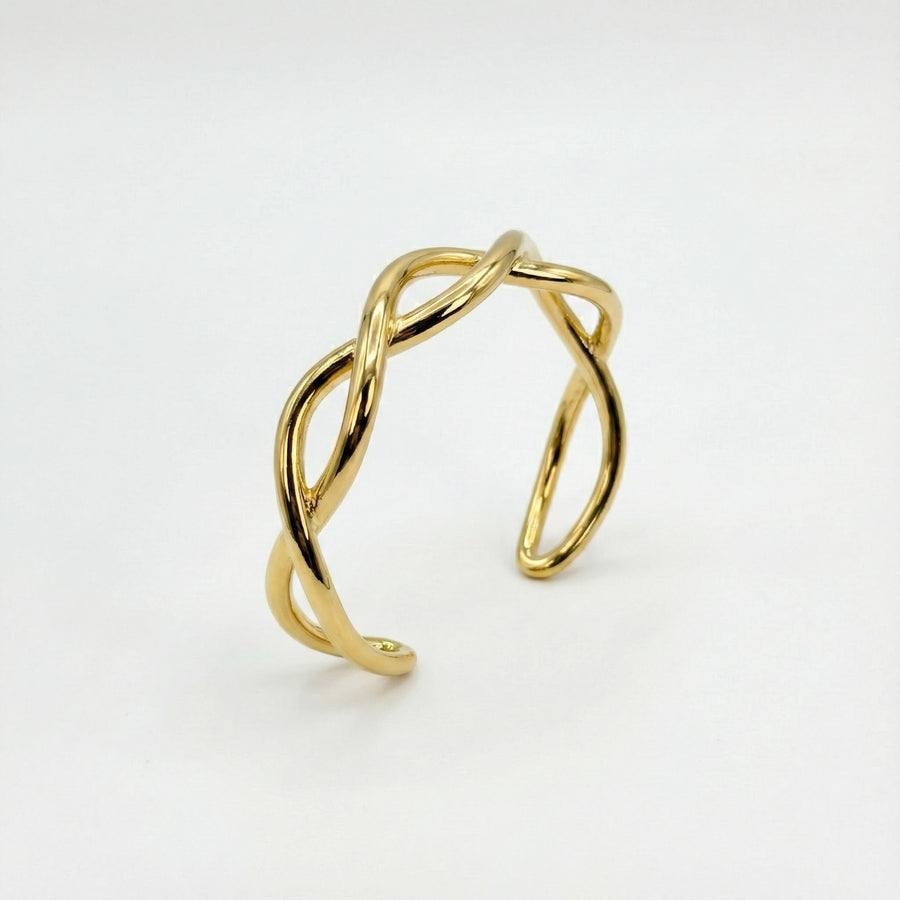 Twist Cuff Bracelet in Gold