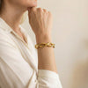 Twist Cuff Bracelet in Gold