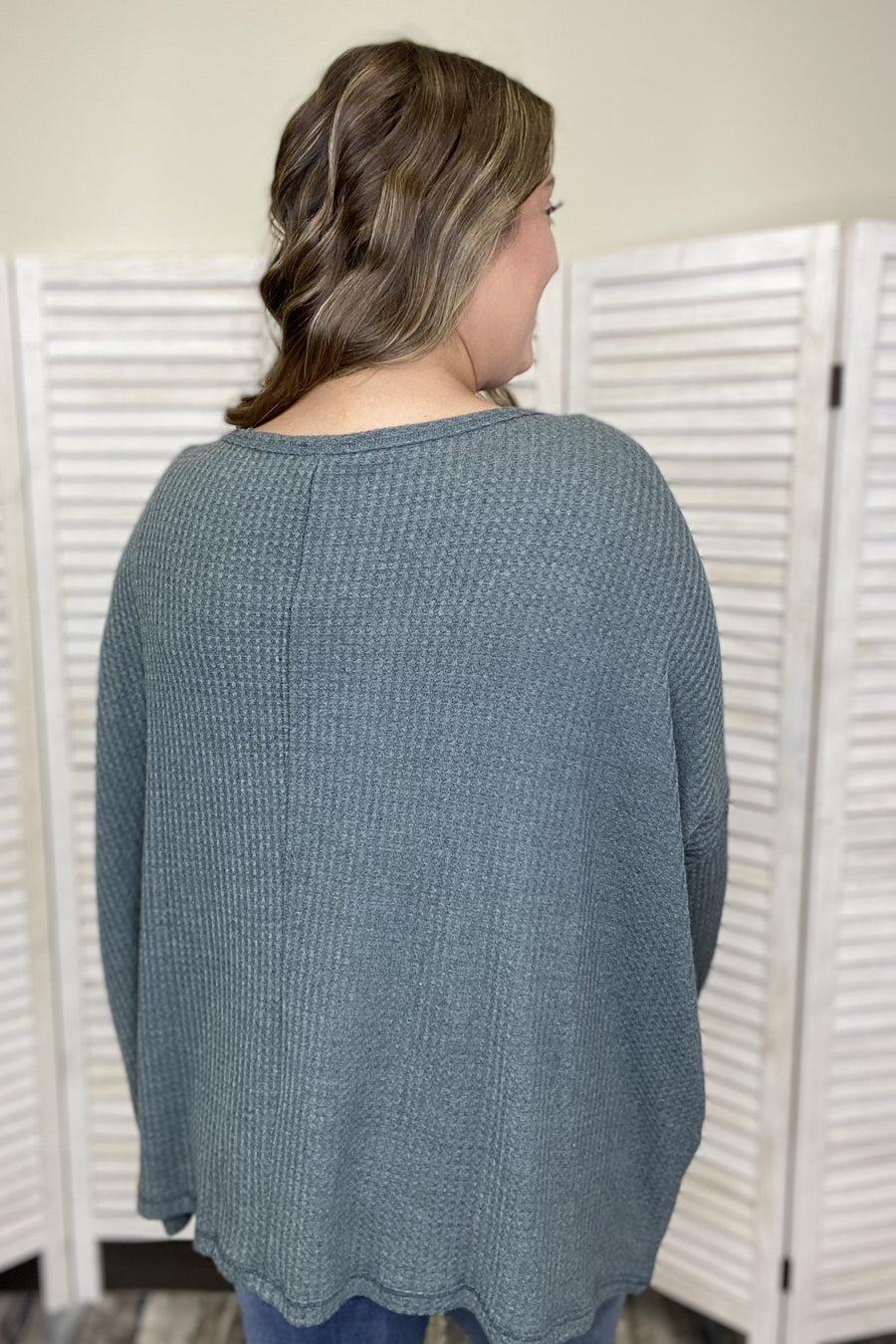 Heading Downtown Women's Waffle Knit Long Sleeve Top *Final Sale*