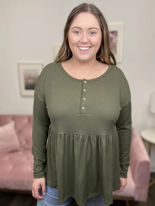 Super Fine Women's Baby Doll Long Sleeve Top * Final Sale*