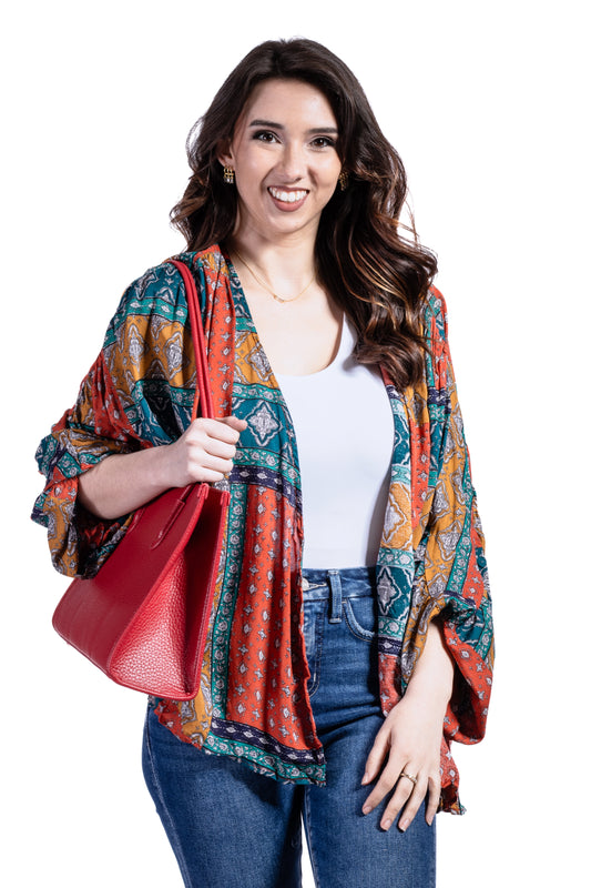 Women's Puff Sleeve Kimono
