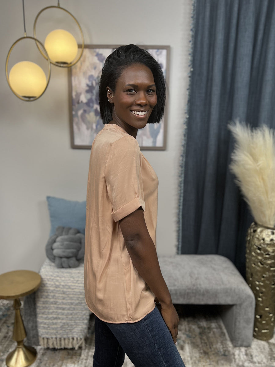 Told You So Women's V-Neck Short Sleeve Top *Final Sale*