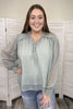 Lots Of Fun Women's Semi-Sheer Swiss Dot Long Sleeve Top *Final Sale*