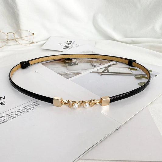 Women's Simple Waist Faux Pearl Belt