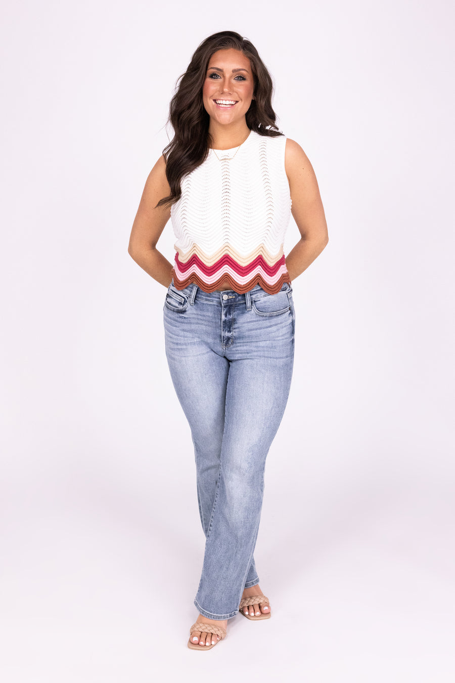 Women's Colorblock Sweater Tank Top