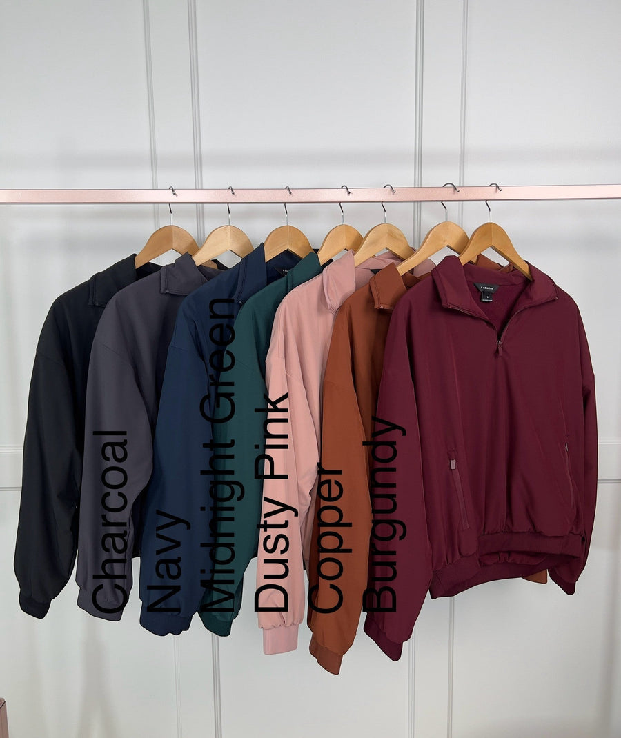 Women's Mock Neck Pullover Jacket