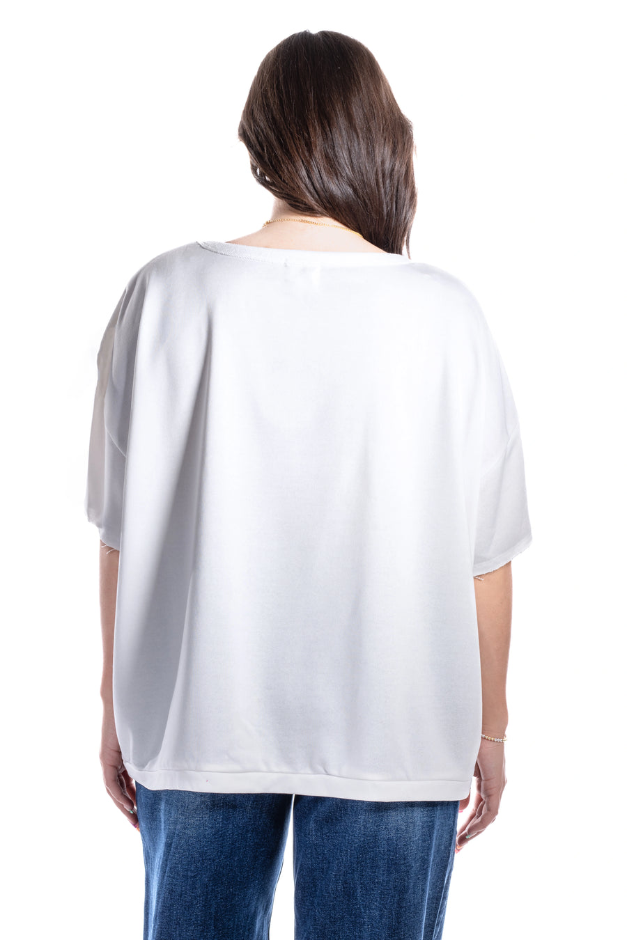 Women's Asymmetrical Hem Short Sleeve Top