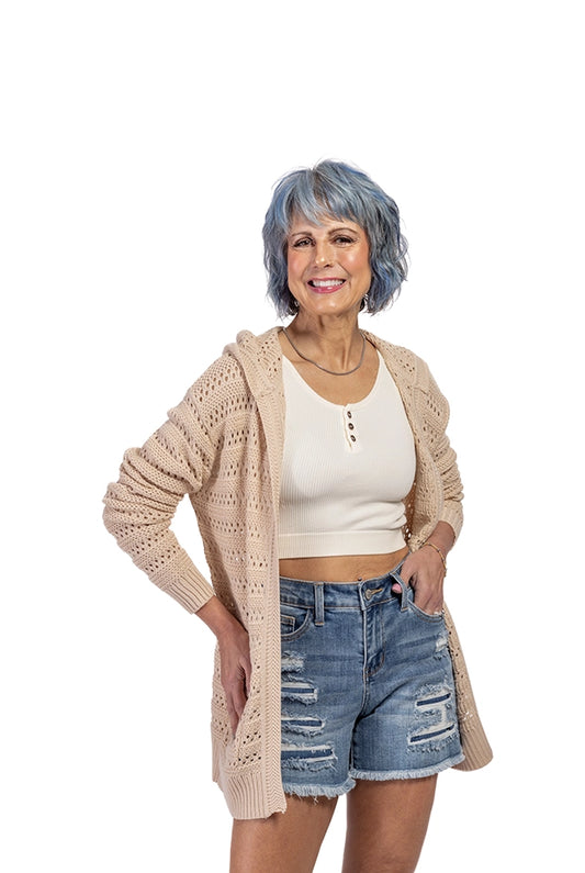 Women's Ribbed Button Detail Bralette