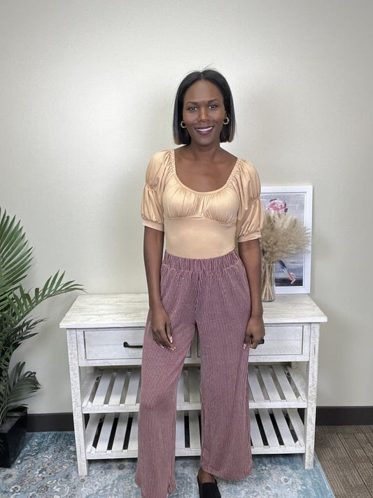 Give Me Space Women's Textured Wide Leg Pants