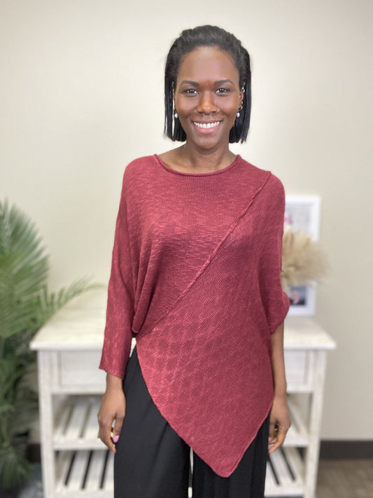 You're Always On My Mind Women's Asymmetrical Long Sleeve Top *Final Sale*