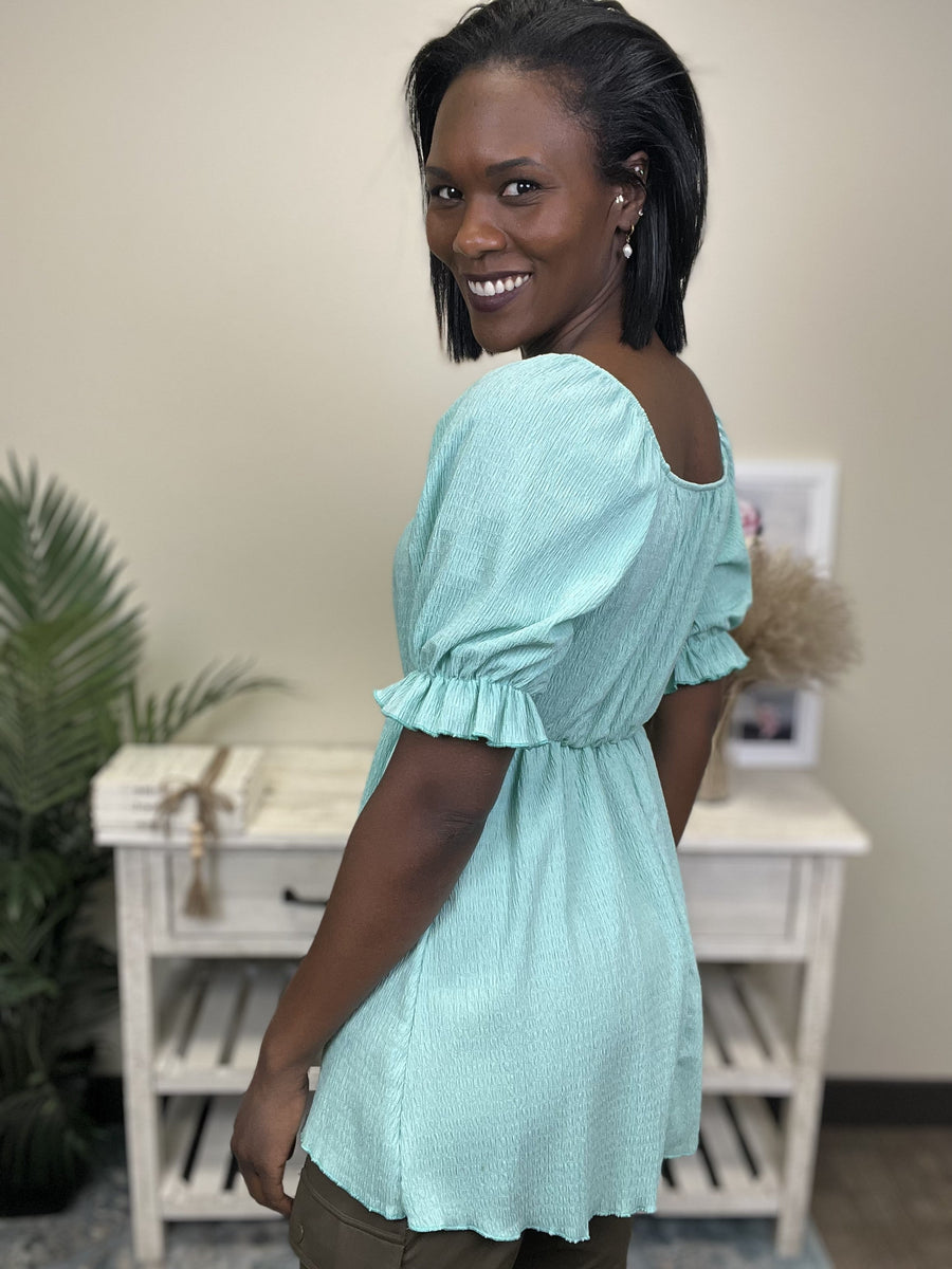 Trial And Error Women's Lightweight Textured Short Sleeve Top *Final Sale*