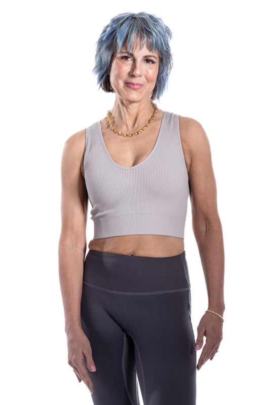 Women's V-Neck Ribbed Bralette