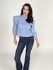Hear Me Out Women's Smocked Long Sleeve Peplum Top