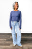 The Alanna from Lovervet: High-Rise Drawstring Wide Leg Denim