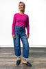 The Dixon from Risen High-Rise Barrel-Cargo Crop Wide Leg Dark Wash Denim