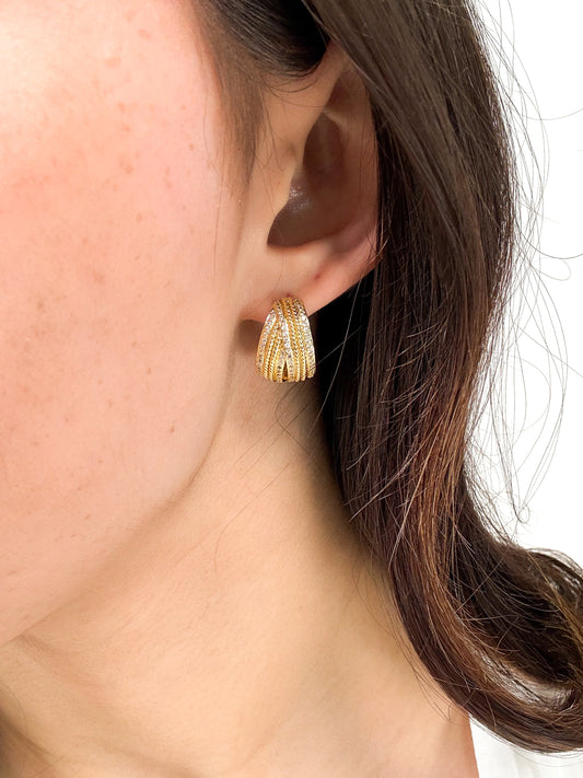 B.b Lila Ladies First Hoop Earrings