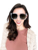 Women's Clear Crystal Oversized Square Sunglasses *Final Sale*