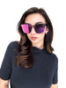 Women's Hot Pink Lightweight Mirror Sunglasses