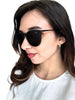 Women's Black Ombré Bold Polarized Sunglasses