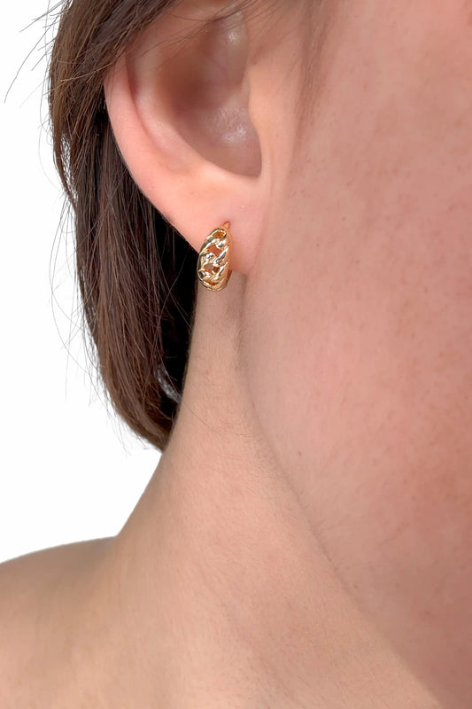 B.b. Lila Viewpoint Huggie Earrings