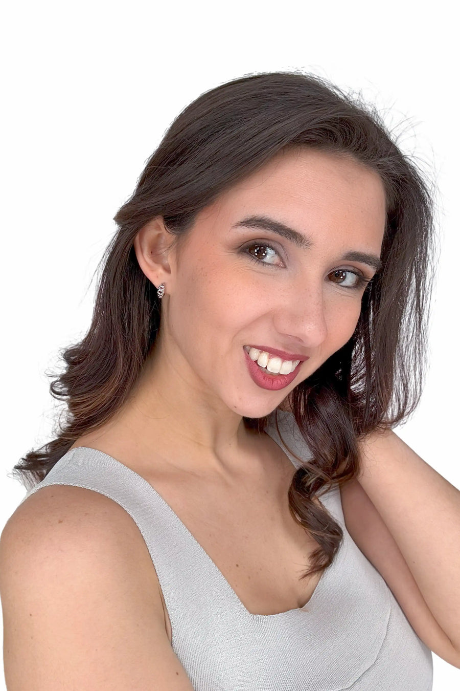 B.b. Lila Viewpoint Huggie Earrings