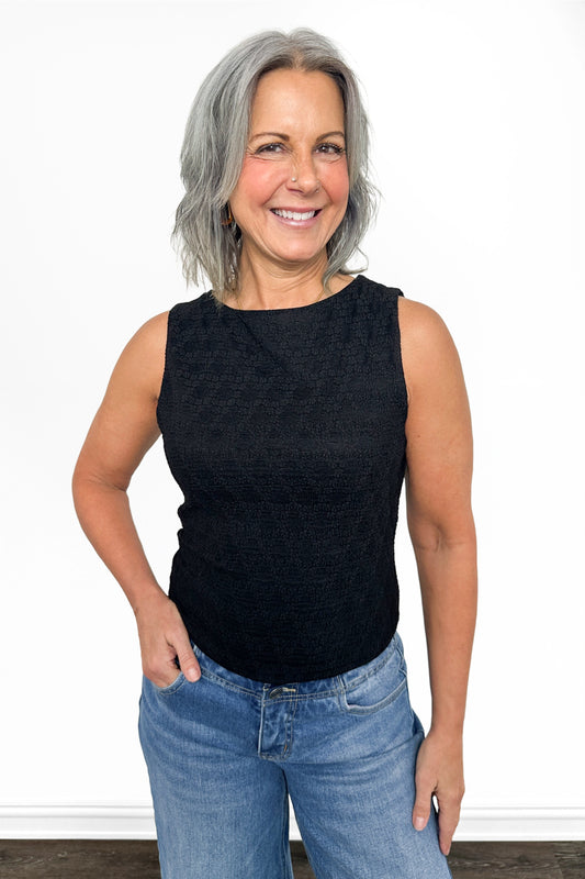 Women's Floral Jacquard Tank Top