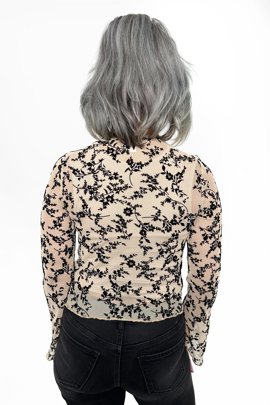 ALB Custom Women's Floral Mesh Layering Top