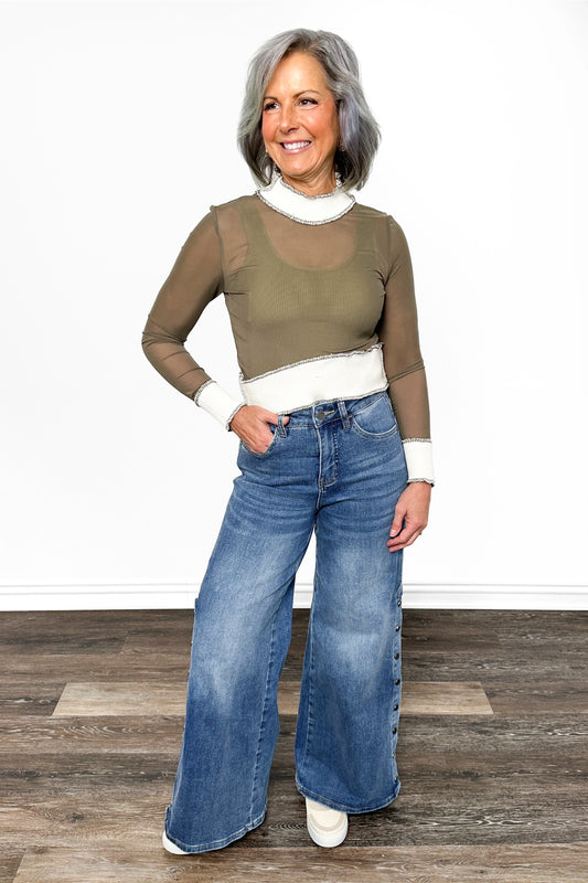 The Auburn by Ava Lane: *Three Lengths* High-Rise Tummy Control Wide Leg Denim