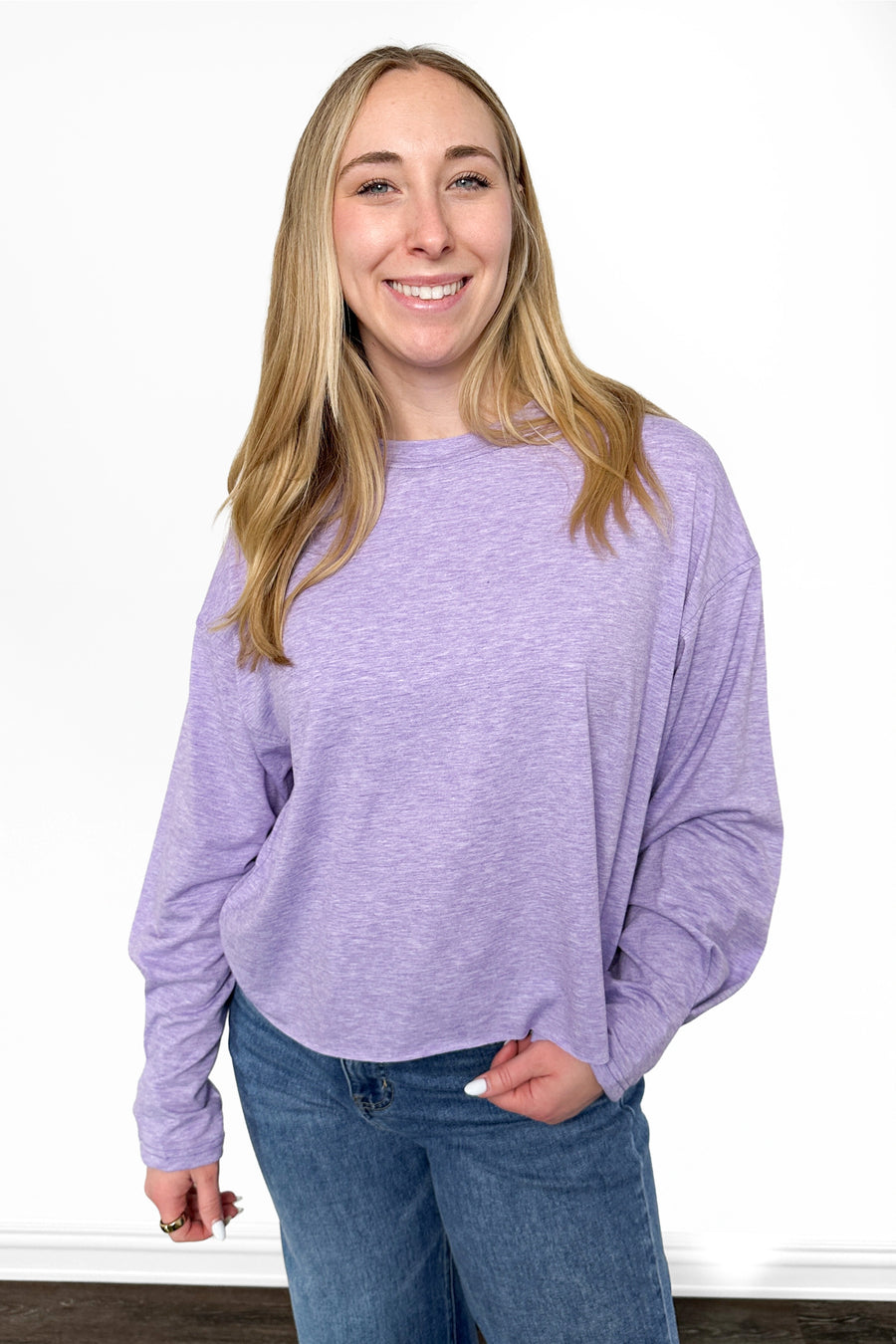 ALB Custom Women's Oversized Round Neck Long Sleeve Top